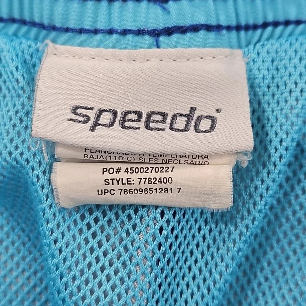Speedo Lined Board Shorts Men's XL Blue Ombre‎ 1 Pocket Drawstring 10